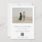 Budget Modern Minimalistisch Script 2 Foto Save The Date (Achterkant)