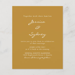 Budget Modern Ochre Script Weddenschap
