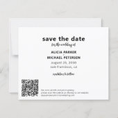 Budget modern photo wedding save the date (Achterkant)