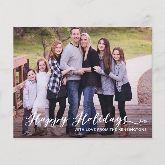 Budget Modern Prettige feestdagen Handgeschreven F (Voorkant)