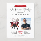 BUDGET Modern Rood Script Foto AFSTUDEERDER BBQ Ui (Voorkant)