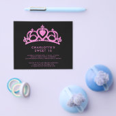 Budget Modern Roze Glitter Sweet 16 Verjaardagsfee Flyer (Enkel)