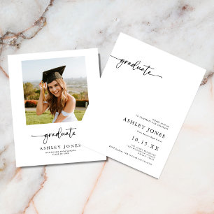 BUDGET Modern Script Afstuderen Afstudeerfeest Flyer