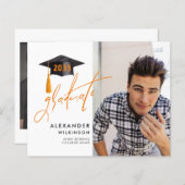 BUDGET Modern Script Eenvoudige foto AFSTUDEERDER  (Voorkant / Achterkant)