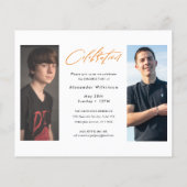 BUDGET Modern Script Eenvoudige foto AFSTUDEERDER  (Achterkant)