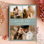 Budget Modern Script Foto Groen De datum opslaan