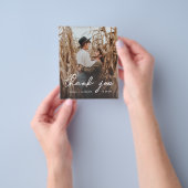 Budget Modern Simple Wedding Foto Dank u Flyer (Hand)