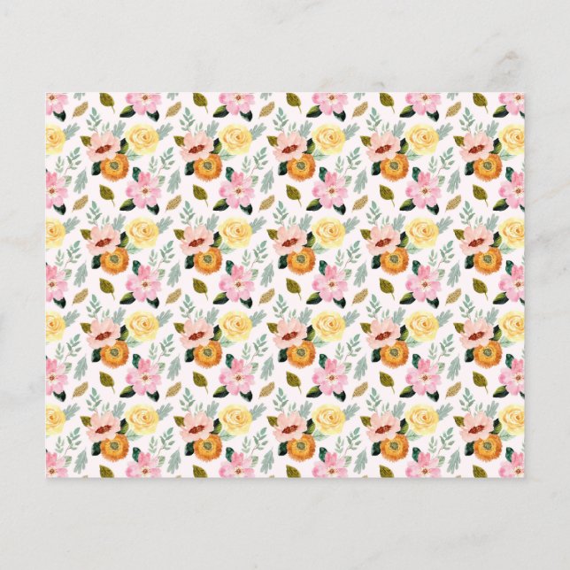 Budget Modern Spring Bouquet Bridal Brunch Bubble (Achterkant)