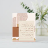 Budget Modern Terracotta Graduation Party Invite (Staand voorkant)