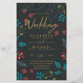 BUDGET Modern Tuin Bladeren Trouw Uitnodiging A9 (Voorkant)