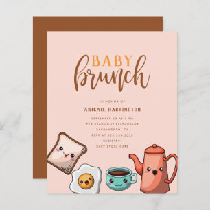Budget Modern Typografie Kawaii Baby Brunch