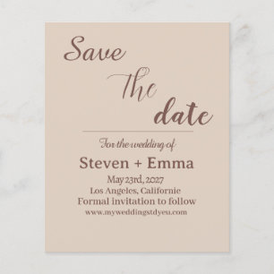 Budget modern Wedding Save the Date uitnodigingen Flyer