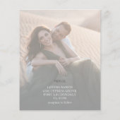 Budget Modern White Photo Wedding Invitation (Achterkant)