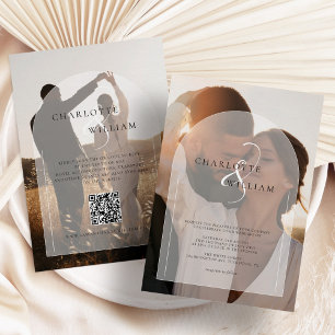 Budget Moderne 2 Faire-part de mariage photo