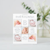 Budget Moderne 5 Foto geboorte Stats Baby Hartelij (Staand voorkant)