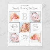 Budget Moderne 5 Foto geboorte Stats Baby Hartelij (Voorkant)