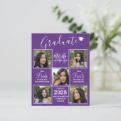 Budget Moderne 5 Photo Collage Carte de Graduation (Debout devant)