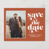 Budget Moderne Aarde Tones Foto sparen de Datum (Voorkant)