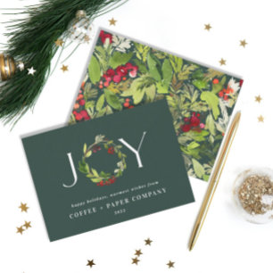 Budget Moderne aquarelle carte de Noël d'entrepris