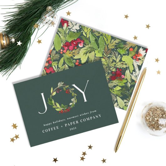 Budget Moderne aquarelle carte de Noël d'entrepris