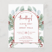 BUDGET Moderne Arch Wedding Uitnodiging Flyer (Voorkant)