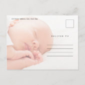 Budget Moderne Baby Foto geboorte Aankondigingskaart (Achterkant)