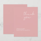 Budget moderne Baby shower fille Carte de remercie (Devant / Derrière)