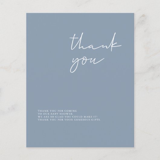 Budget Moderne Baby shower Garçon Carte de remerci (Devant)