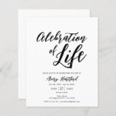 Budget Moderne Begrafenisdienst Viering van het Le (Voorkant / Achterkant)