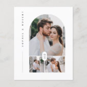 Budget Moderne Boho Fotocollage Huwelijksuitnodigi (Voorkant)