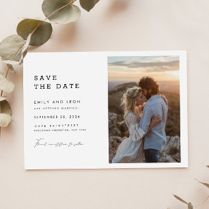 Budget Moderne Boho Qr Code Foto Huwelijk Save The Date