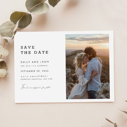 Budget Moderne Boho Qr Code Foto Huwelijk Save The Date