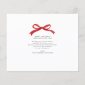 BUDGET Moderne Bow Rouge Photo Collage Carte de va (Dos)