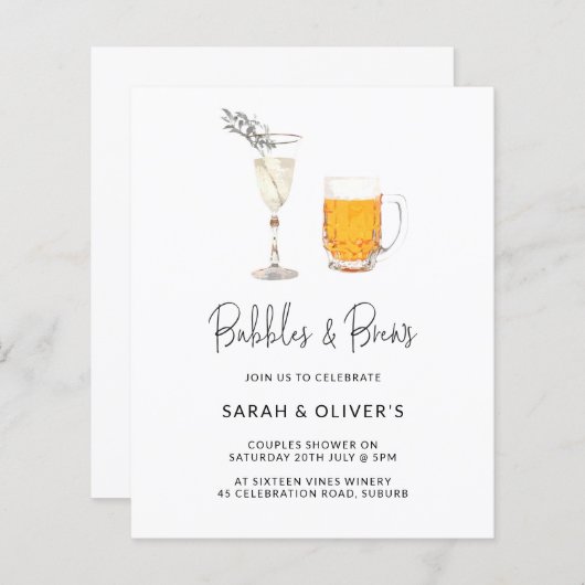 Budget Moderne Bubbles & Brews Couples - Foto (Voorkant / Achterkant)