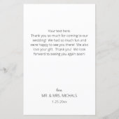 Budget Moderne Calligrafie Onmiddellijk fotohuweli (Achterkant)