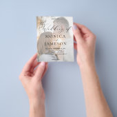 Budget Moderne Calligrafie V2 Foto Wedding Flyer (Hand)