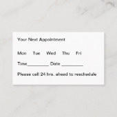 Budget moderne Cartes de visite de nomination des  (Dos)