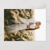 Budget Moderne Casual penseelscriptfoto's binnenge Uitnodiging Briefkaart (Achterkant)