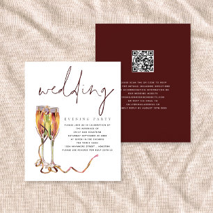 Budget Moderne Champagne Wedding Evening Party