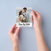 Budget Moderne Chic Foto Save The Date Custom Flyer (Hand)