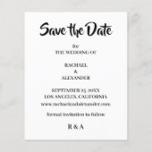 Budget Moderne Chic Foto Save The Date Custom Flyer (Achterkant)
