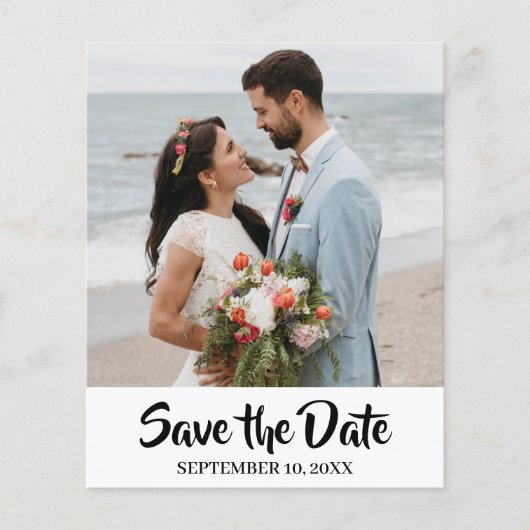 Budget Moderne Chic Foto Save The Date Custom Flyer (Voorkant)