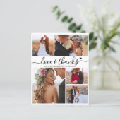 Budget Moderne Collage Mariage Carte de remercieme (Debout devant)