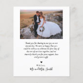 Budget Moderne Collage Mariage Carte de remercieme (Dos)