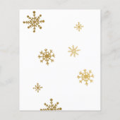 Budget Moderne Cute Snowflake Photo Carte de vacan (Dos)
