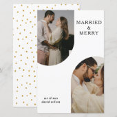 Budget Moderne Double Arch Two Photo Holiday Card (Voorkant / Achterkant)