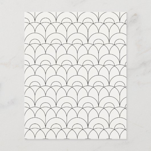 Budget Moderne eenvoudige trouwcrème zwarte elegan Flyer (Achterkant)