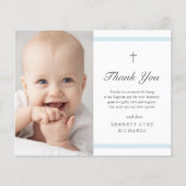 Budget Moderne Élégance Garçons Baptême Carte de r (Devant)