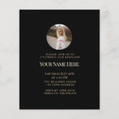 Budget Moderne Elegant Afstuderen Foto-uitnodiging Flyer (Achterkant)