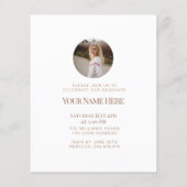 Budget Moderne Elegant Afstuderen Foto-uitnodiging Flyer (Achterkant)